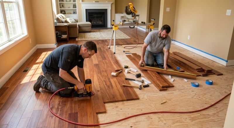Cherry Floor Installation in Hanover, MD