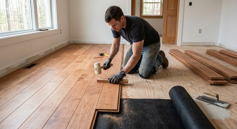 Cherry Floor Installation in Hanover, MD