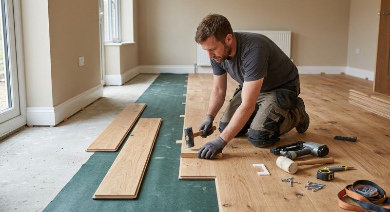Dark Wood Floor Installation in Annapolis, MD